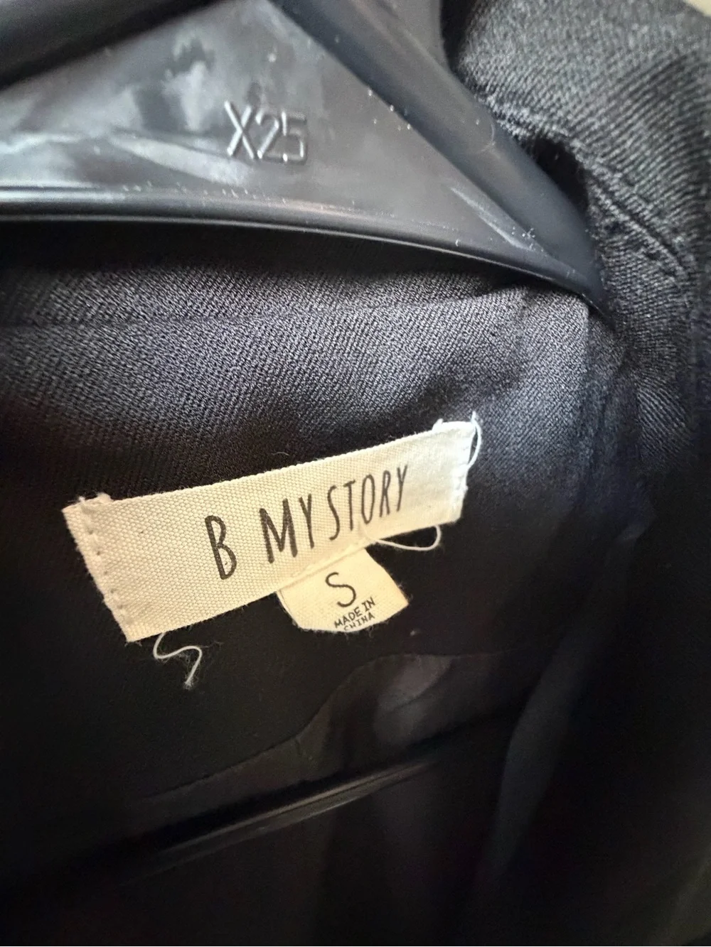 My Story Black Double-Breasted Blazer